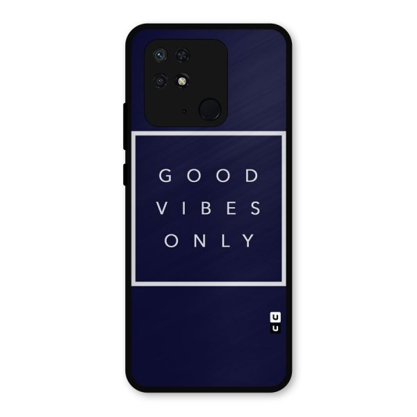 Blue White Vibes Metal Back Case for Redmi 10