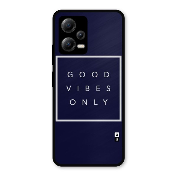 Blue White Vibes Metal Back Case for Redmi Note 12 5G