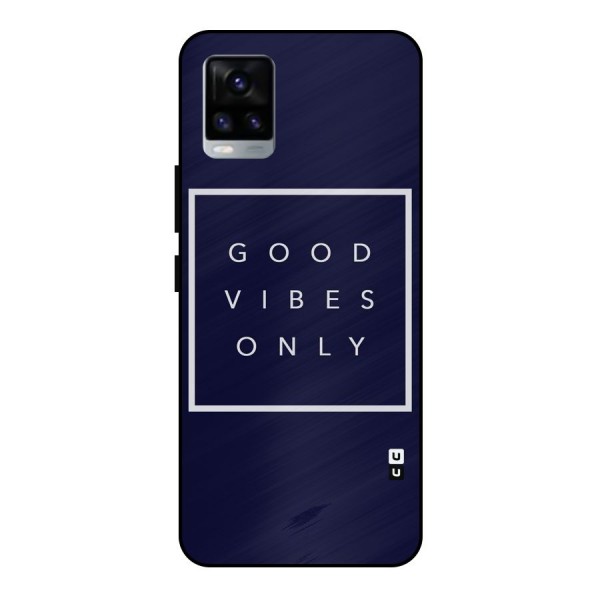 Blue White Vibes Metal Back Case for Vivo V20