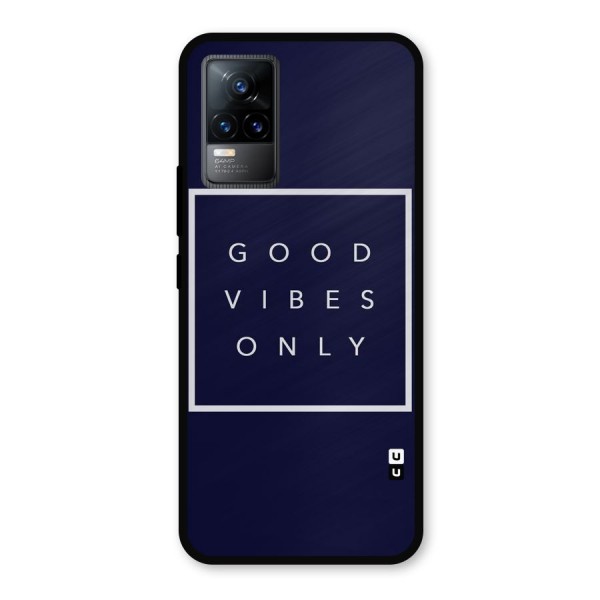 Blue White Vibes Metal Back Case for Vivo Y73