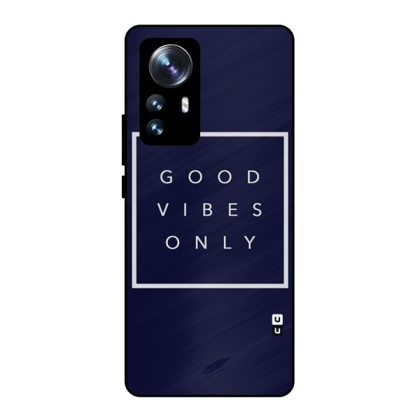Blue White Vibes Metal Back Case for Xiaomi 12 Pro