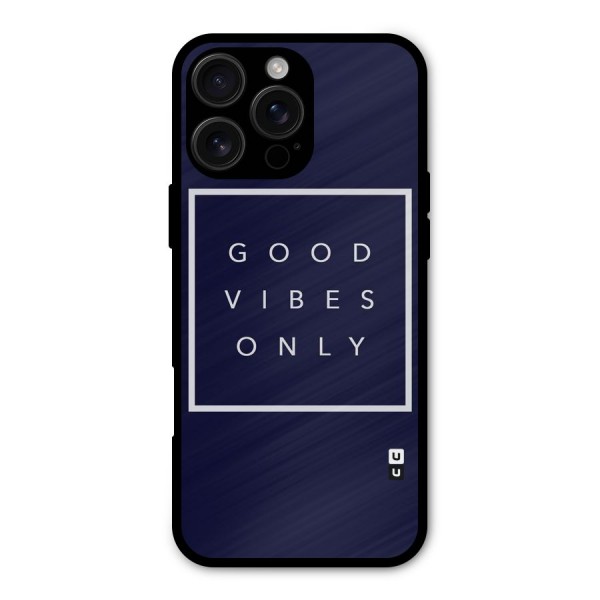 Blue White Vibes Metal Back Case for iPhone 16 Pro Max