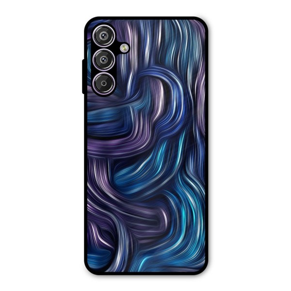 Blue and Purple Oil Paint Metal Back Case for Galaxy F15