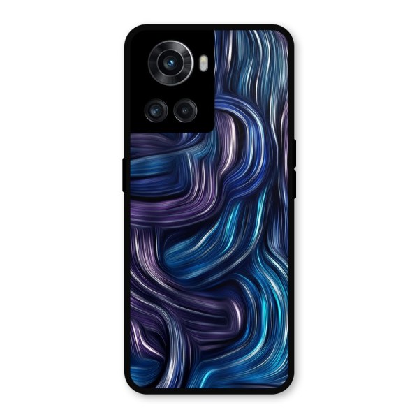 Blue and Purple Oil Paint Metal Back Case for OnePlus 10R