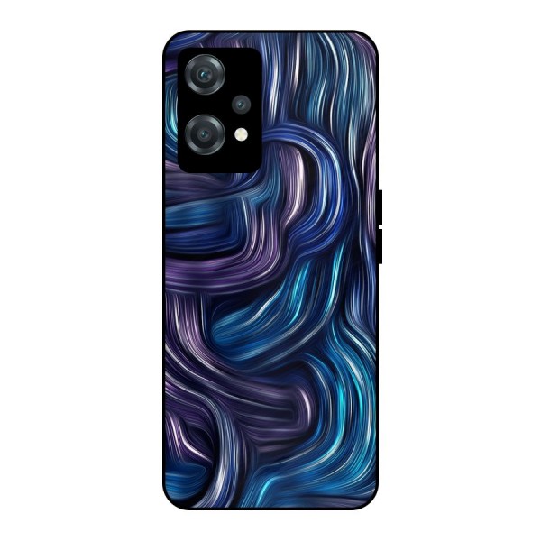 Blue and Purple Oil Paint Metal Back Case for OnePlus Nord CE 2 Lite 5G