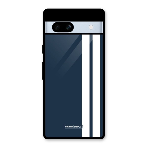 Blue and White Glass Back Case for Google Pixel 7a