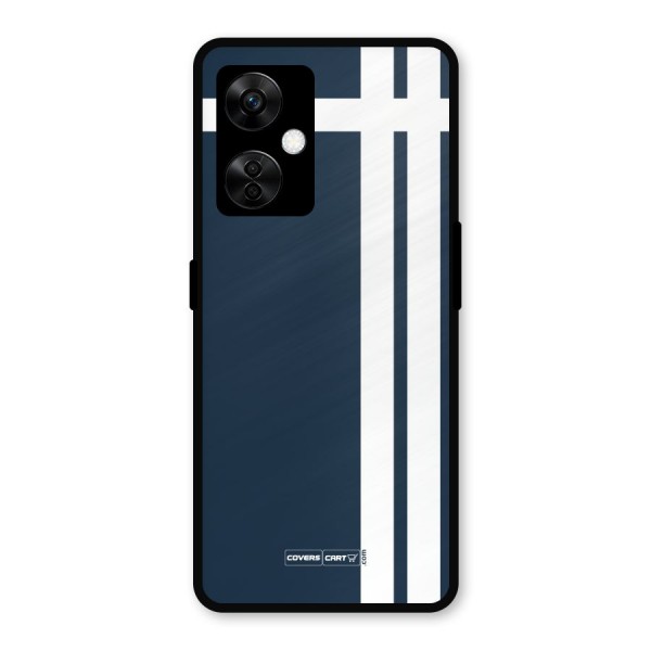 Blue and White Metal Back Case for OnePlus Nord CE 3 Lite