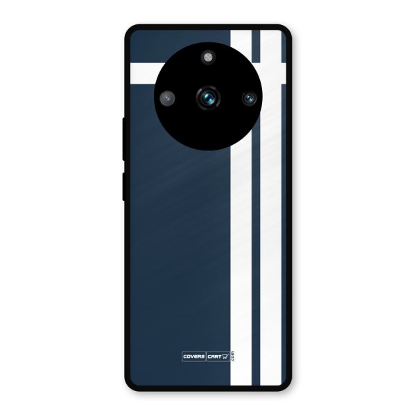 Blue and White Metal Back Case for Realme 11 Pro