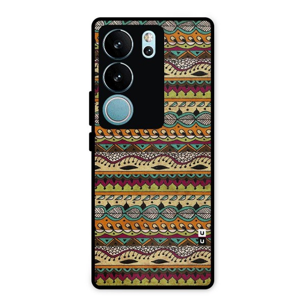 Bohemian Style Aztec Art Metal Back Case for Vivo V29 Pro