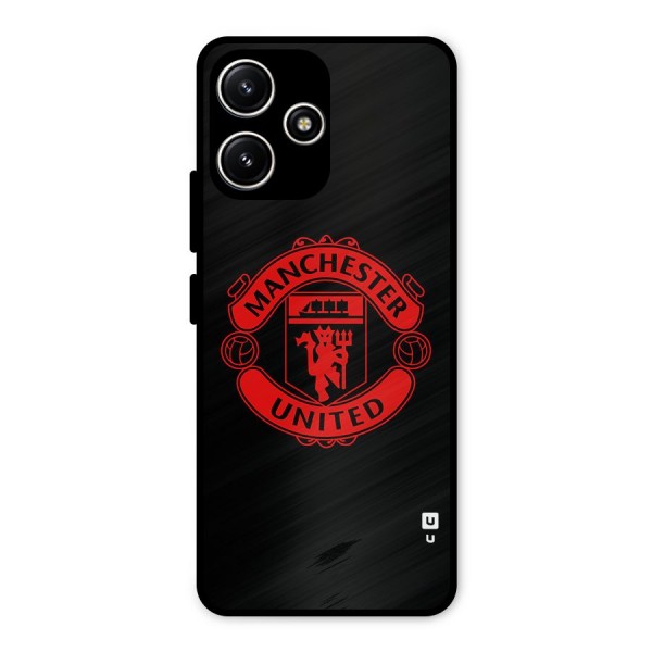 Bold Mancheter United Metal Back Case for Redmi 12 5G