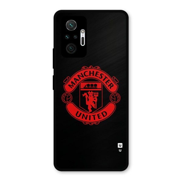 Bold Mancheter United Metal Back Case for Redmi Note 10 Pro Max