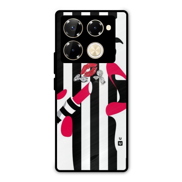 Bold Woman Metal Back Case for Infinix Note 40 Pro Plus