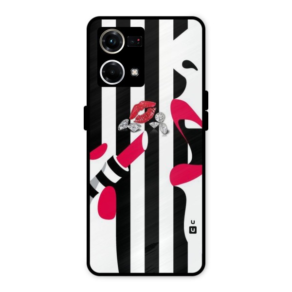 Bold Woman Metal Back Case for Oppo F21 Pro 4G