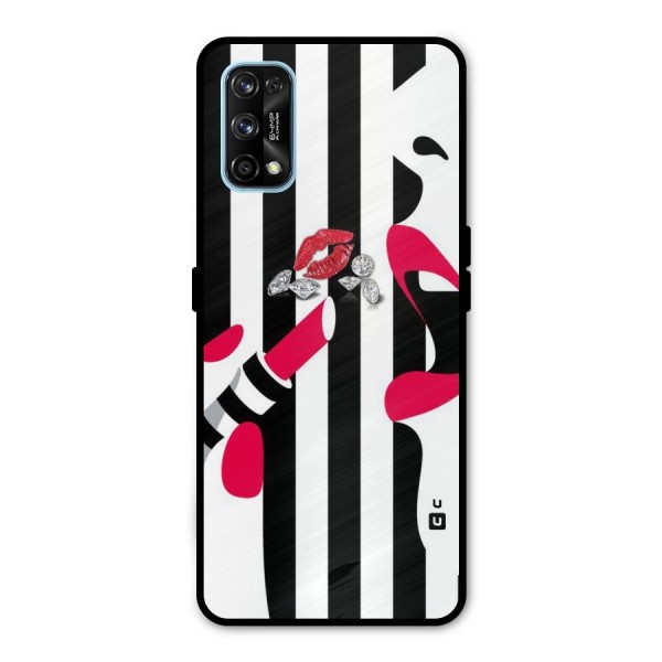 Bold Woman Metal Back Case for Realme 7 Pro