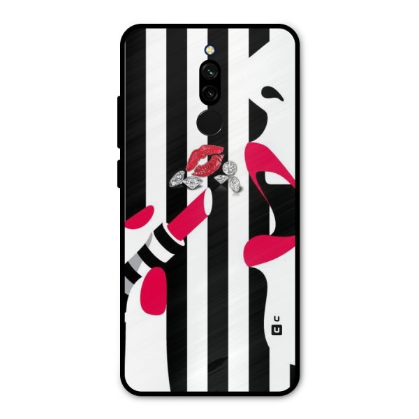 Bold Woman Metal Back Case for Redmi 8