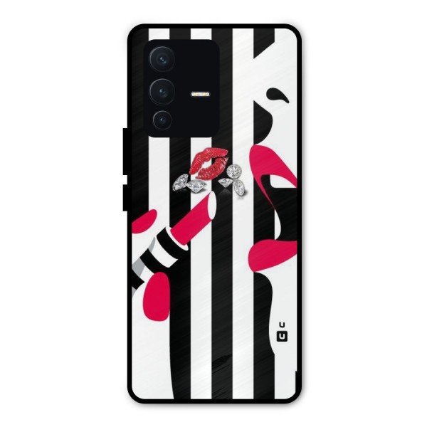 Bold Woman Metal Back Case for Vivo V23 Pro