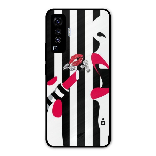 Bold Woman Metal Back Case for Vivo X50