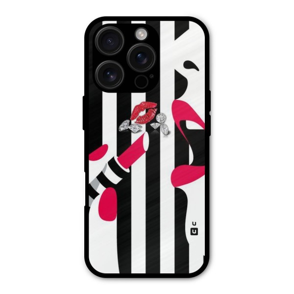 Bold Woman Metal Back Case for iPhone 16 Pro
