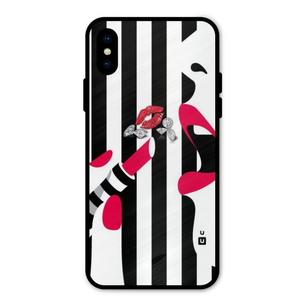 Bold Woman Metal Back Case for iPhone X