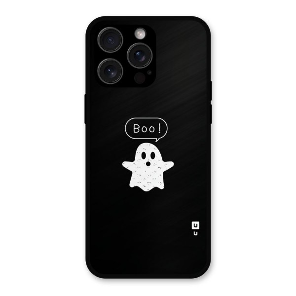 Boo Cute Ghost Metal Back Case for iPhone 15 Pro Max