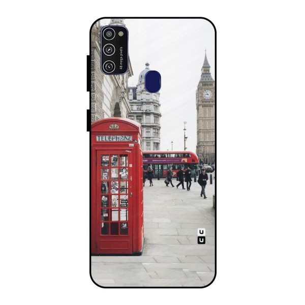 Booth In Red Metal Back Case for Galaxy M21