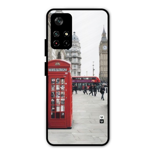 Booth In Red Metal Back Case for Poco M4 Pro 5G