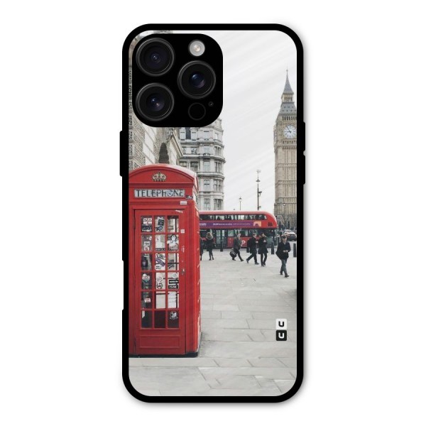 Booth In Red Metal Back Case for iPhone 16 Pro Max