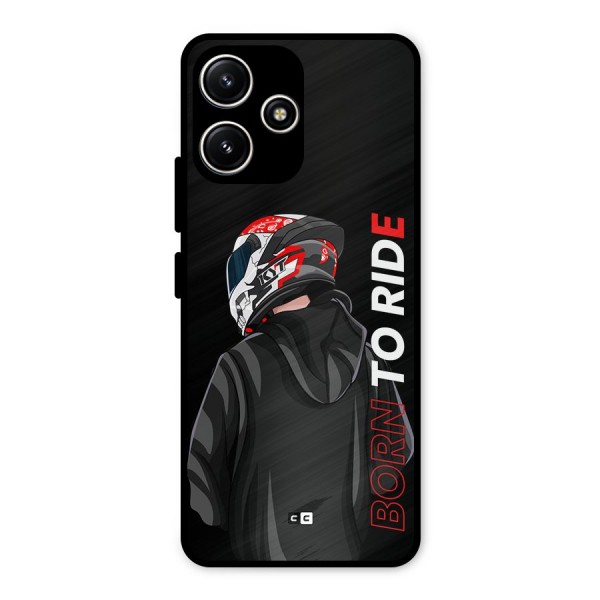 Born To Ride Metal Back Case for Redmi 12 5G