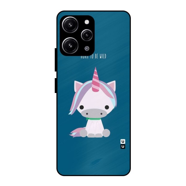 Born Wild Unicorn Glass Back Case for Redmi 12 4G