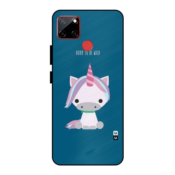 Born Wild Unicorn Metal Back Case for Realme C12