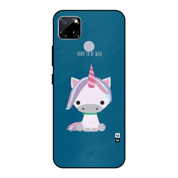 Born Wild Unicorn Metal Back Case for Realme Narzo 30A