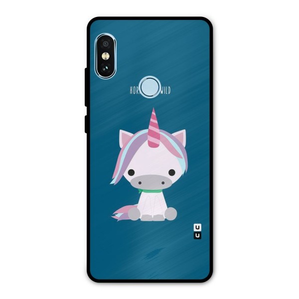 Born Wild Unicorn Metal Back Case for Redmi Note 5 Pro