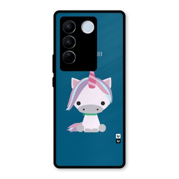Born Wild Unicorn Metal Back Case for Vivo V27