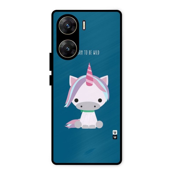 Born Wild Unicorn Metal Back Case for Vivo V29e