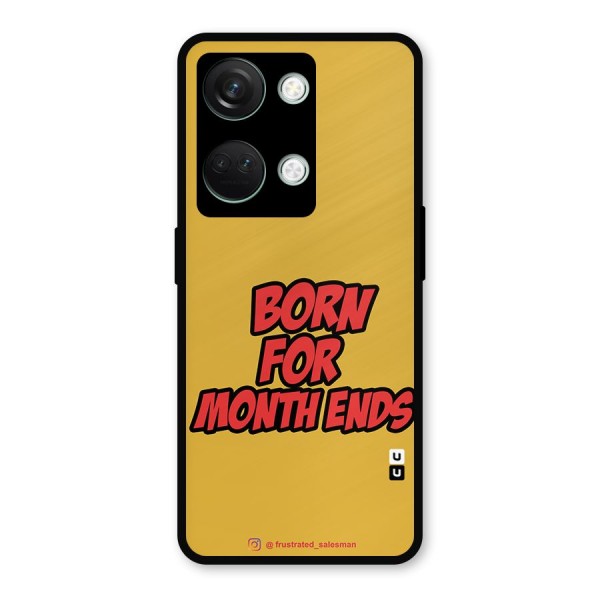 Born for Month Ends Mustard Yellow Metal Back Case for OnePlus Nord 3