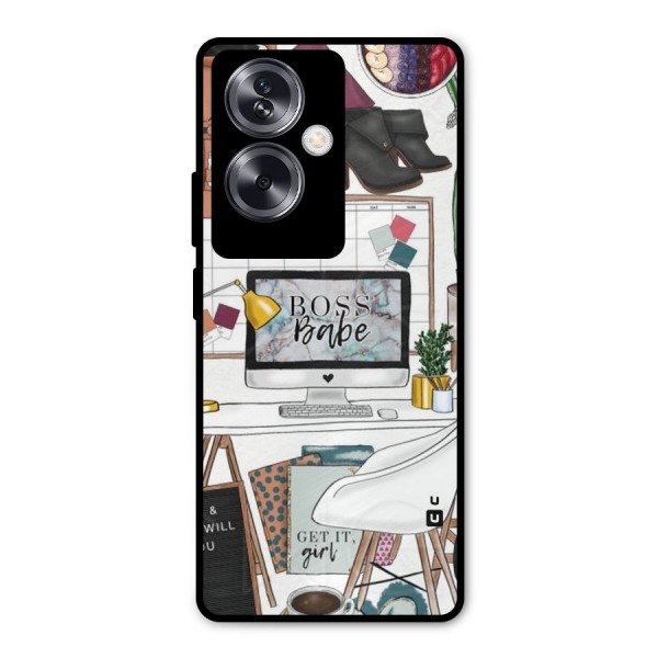 Boss Babe Metal Back Case for Oppo A79 5G