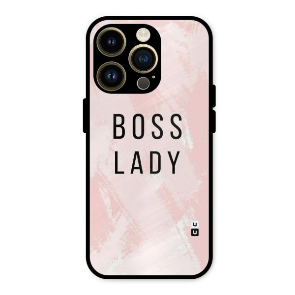 Boss Lady Pink Metal Back Case for iPhone 14 Pro