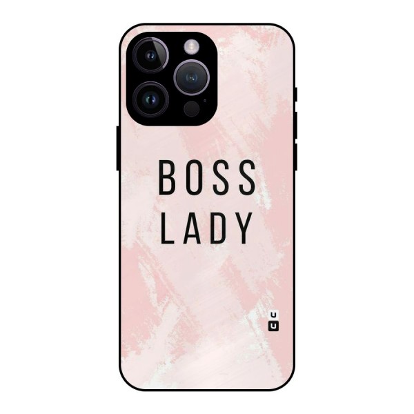Boss Lady Pink Metal Back Case for iPhone 14 Pro Max