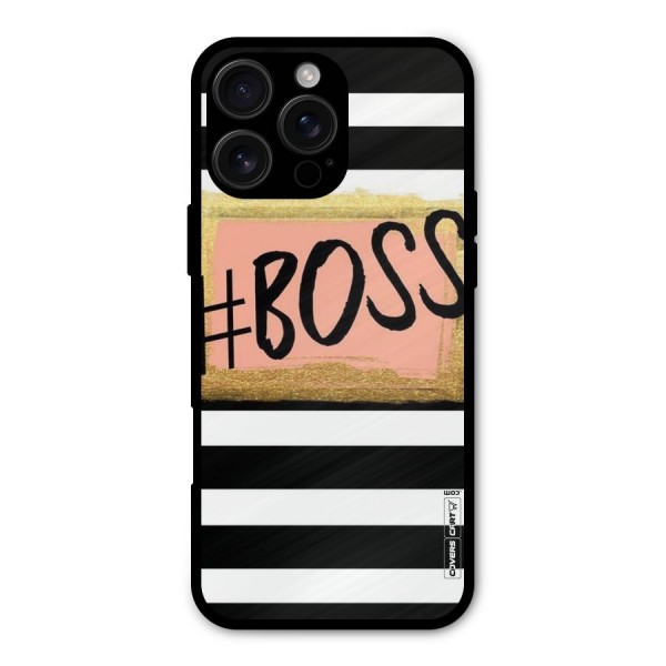 Boss Stripes Metal Back Case for iPhone 16 Pro Max