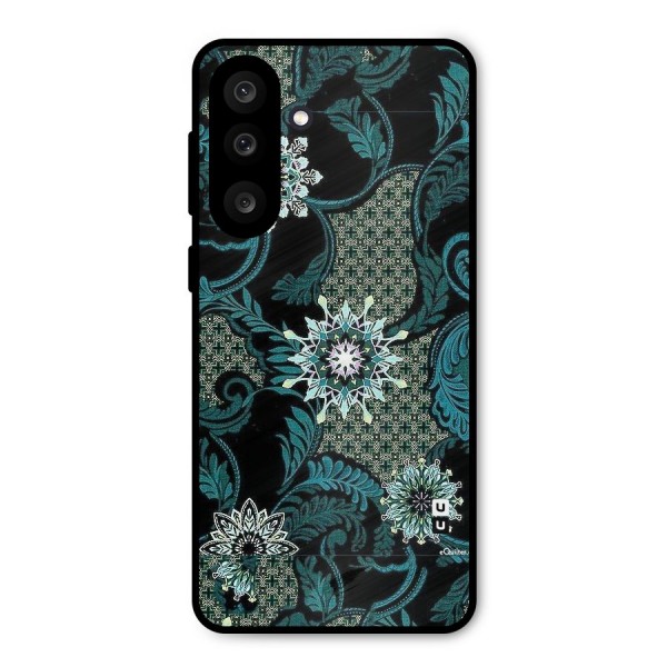 Bottle Green Floral Metal Back Case for Galaxy M56