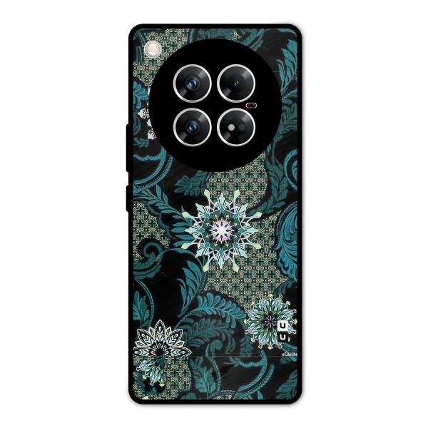 Bottle Green Floral Metal Back Case for Infinix Zero 40 5G