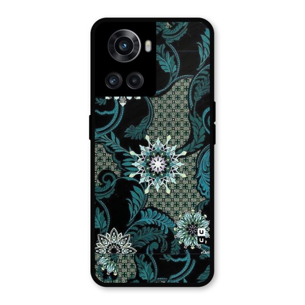 Bottle Green Floral Metal Back Case for OnePlus 10R