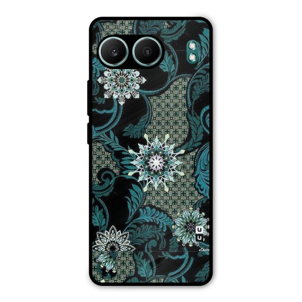 Bottle Green Floral Metal Back Case for OnePlus Nord 4