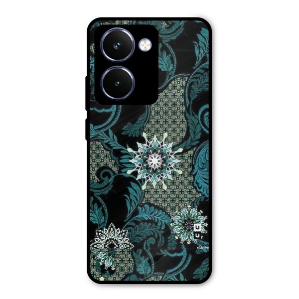 Bottle Green Floral Metal Back Case for Realme P3 Ultra