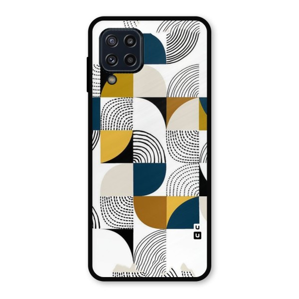 Boxes Pattern Metal Back Case for Galaxy M32