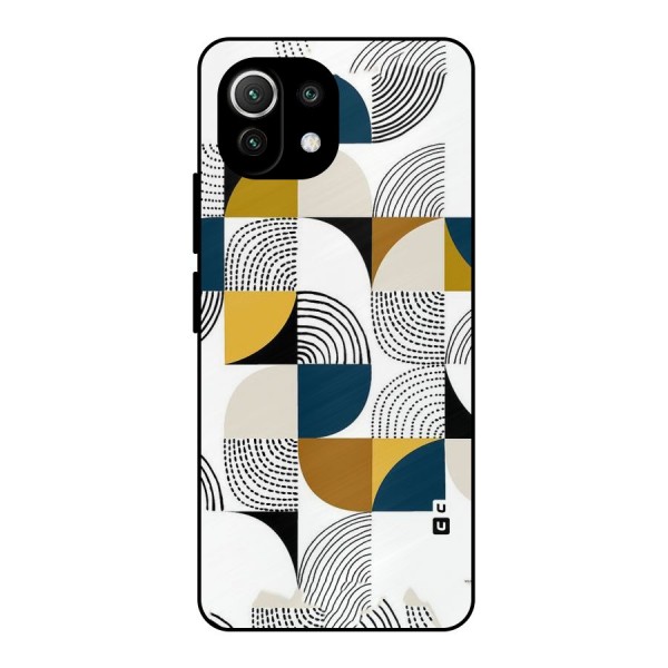 Boxes Pattern Metal Back Case for Mi 11 Lite