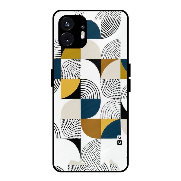 Boxes Pattern Metal Back Case for Nothing Phone 2