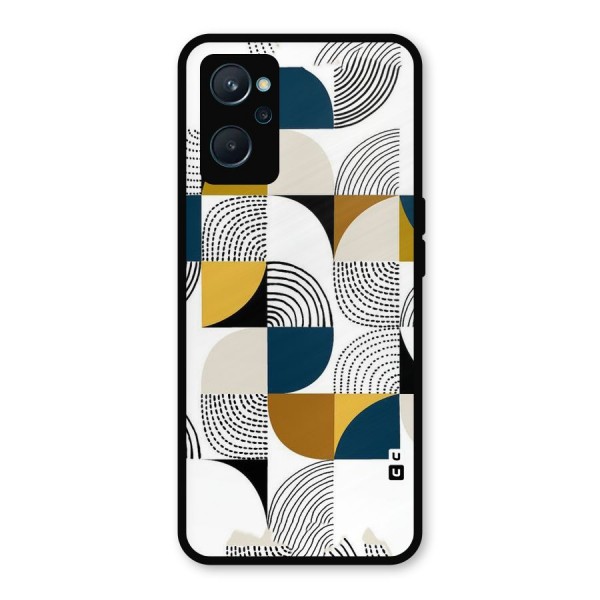 Boxes Pattern Metal Back Case for Realme 9i