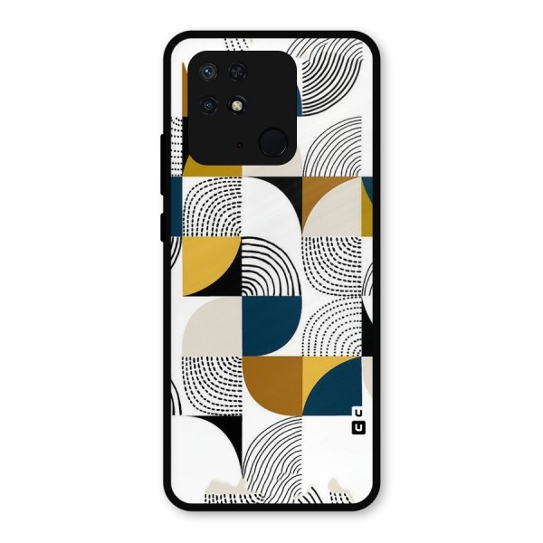 Boxes Pattern Metal Back Case for Redmi 10 Power