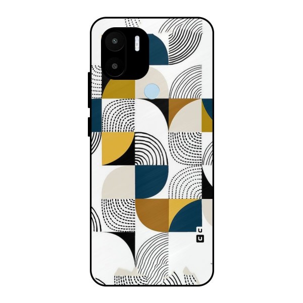 Boxes Pattern Metal Back Case for Redmi A1+